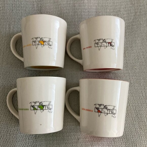 STARBUCKS World Blends Mugs Set of  4 - Picture 4 of 5